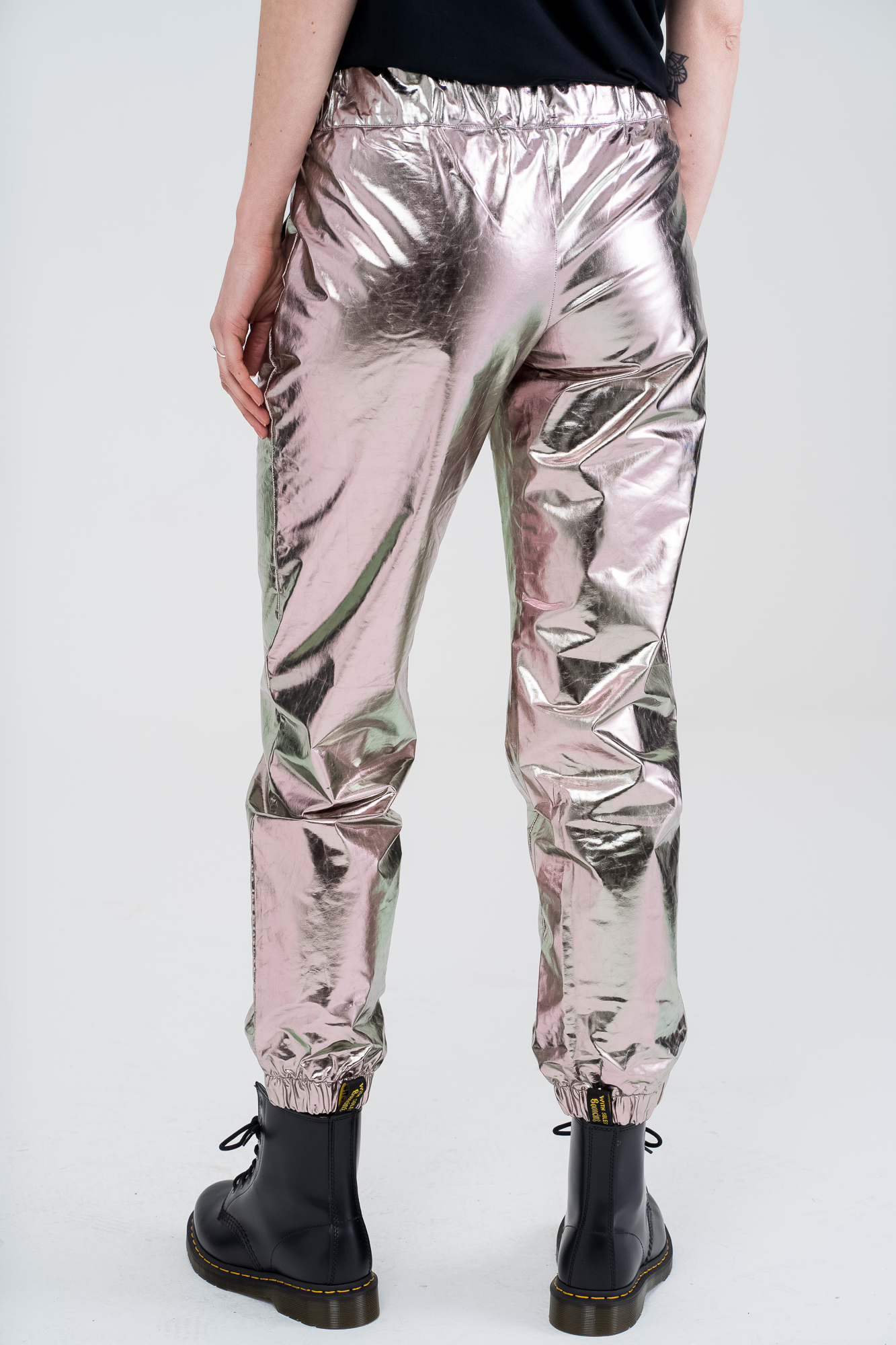 Metallic jogger pants